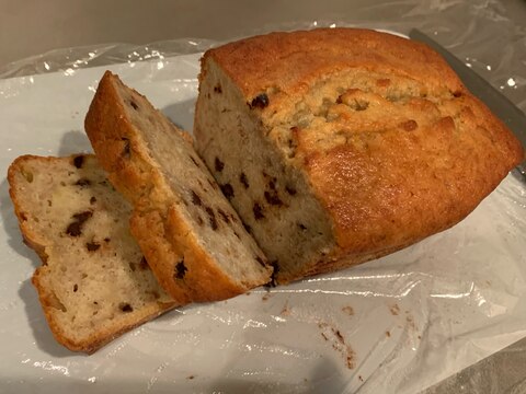 ＨＭで簡単！チョコチップとバナナのパウンドケーキ